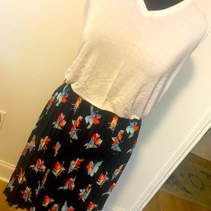 Ava + Viv Floral Pleated Skirt NWT